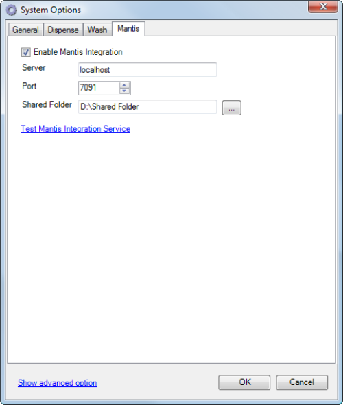 The MANTIS Tab in FORMULATOR